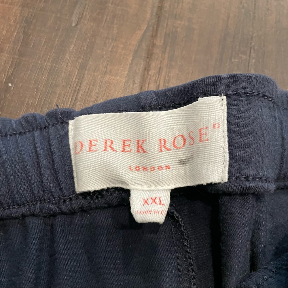Derek Rose Dark Navy Blue Pajama Lounge Pants XXL - Picture 4 of 6